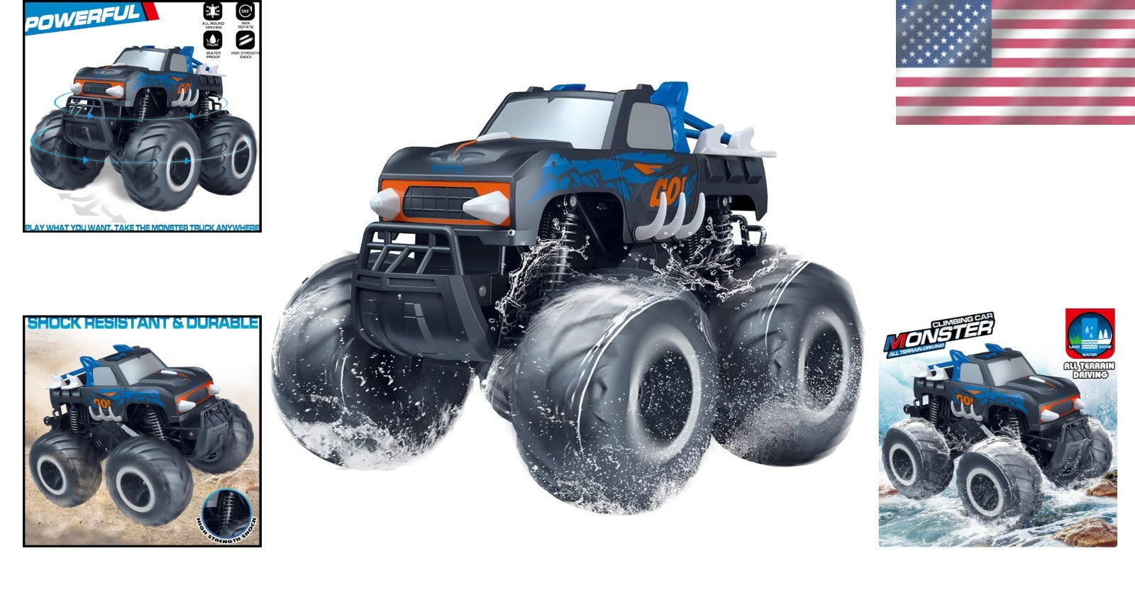 4WD Amphibious Remote Control Truck - Thrilling 1:16 Scale Toy for Kids