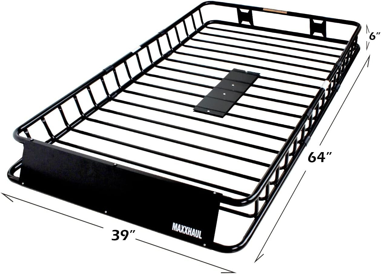 Lightweight 64" x 39" x 6" Steel Roof Rack - Easy Snap Mount Perfect for Trucks