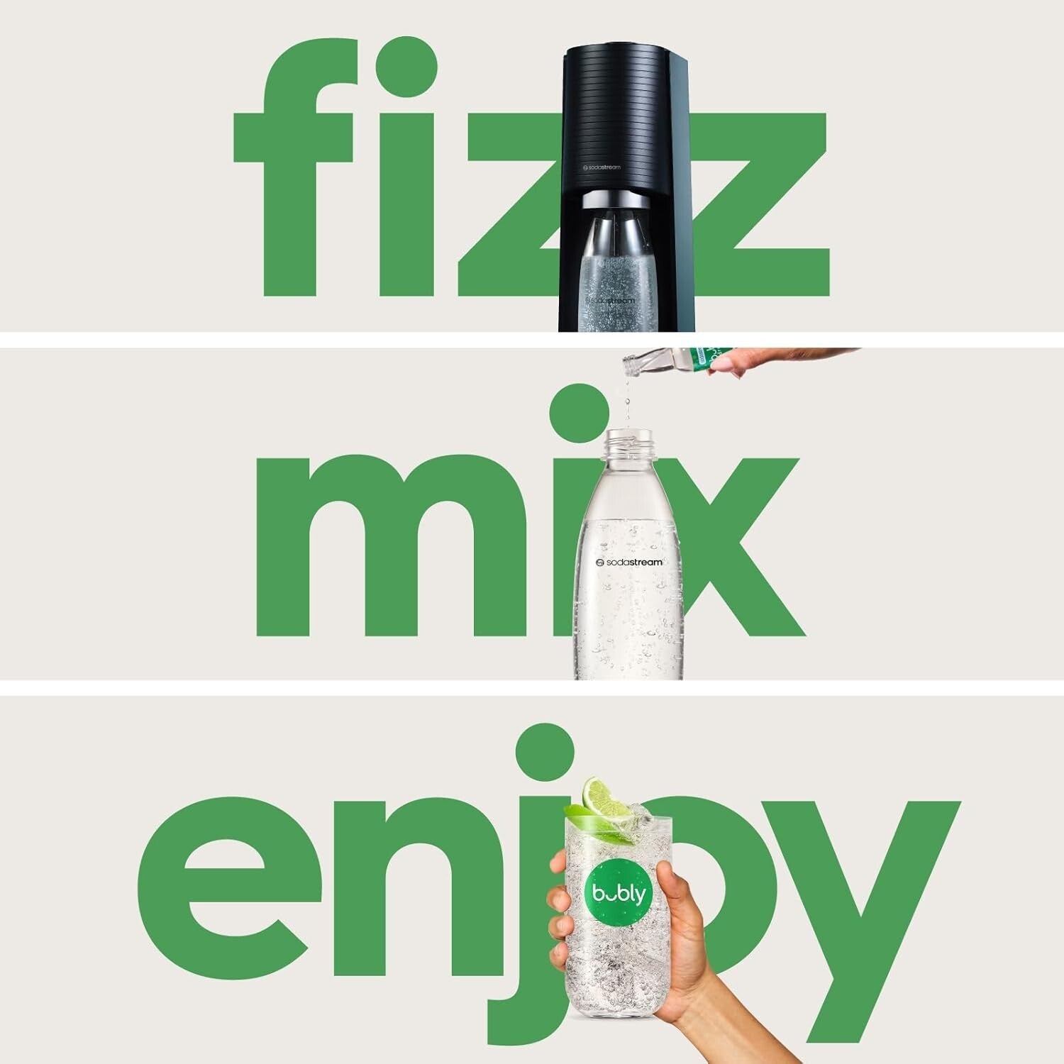 Eco-Friendly Sparkling Water Maker Bundle in Black - Create Custom Fizz at Home
