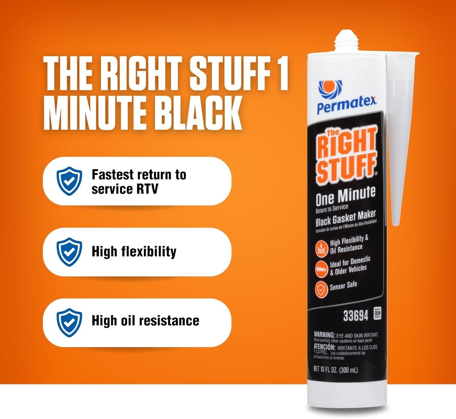 Elastomeric Rubber Gasket Maker - 10.1 oz (6 Pack) - High-Performance Solution