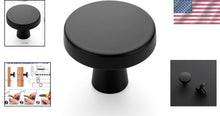 Load image into Gallery viewer, Stylish Round Matte Black Kitchen and Bath Cabinet Knobs - 1-1/4 Inch Pack of 40