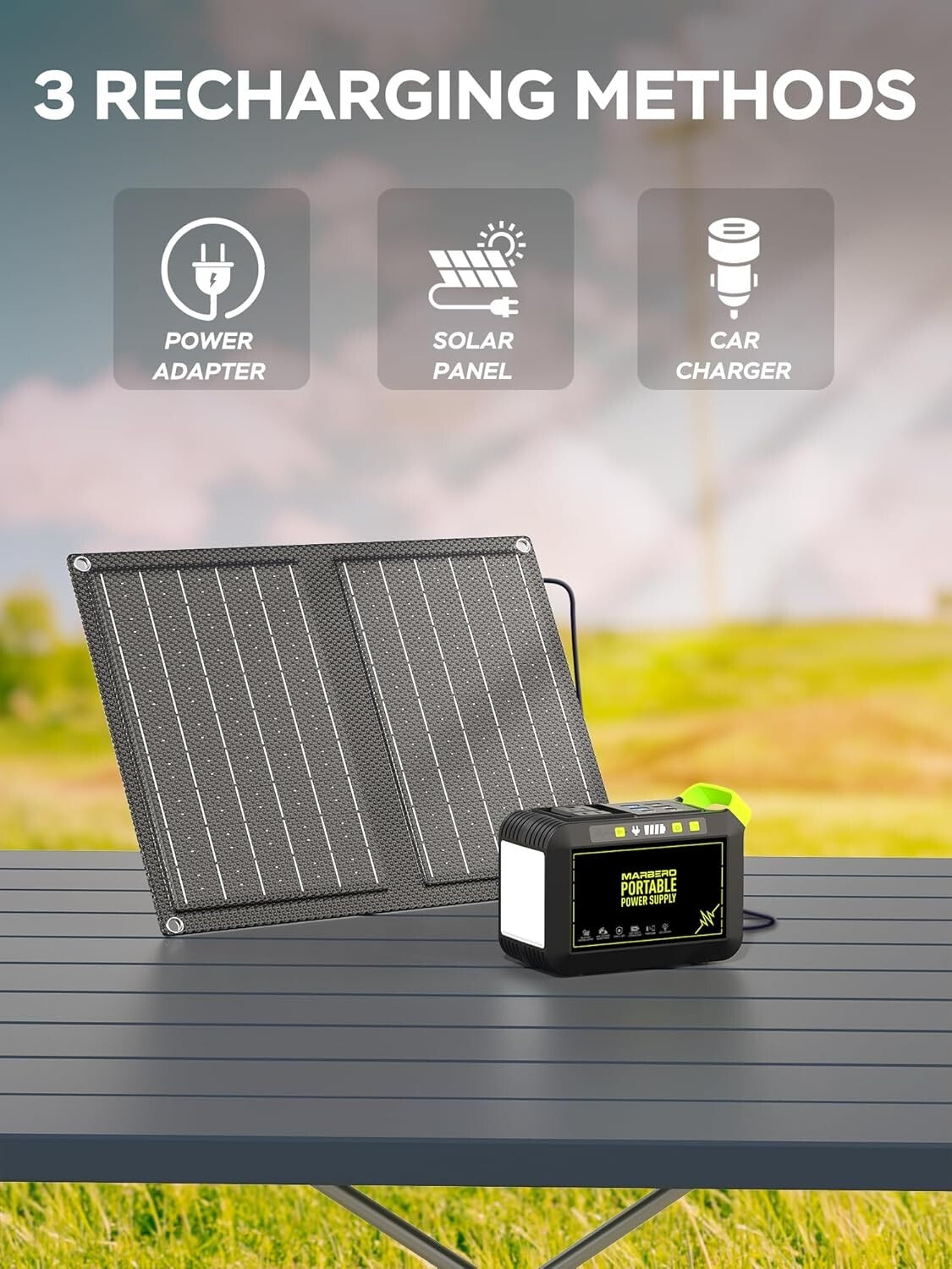 88.8Wh Solar Generator with 21W Panel - Portable Power for Camping & Emergencies