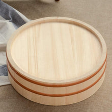 Load image into Gallery viewer, Traditional 14.2 Inch Wooden Sushi Mixing Bowl - Perfect for Home Sushi Nights