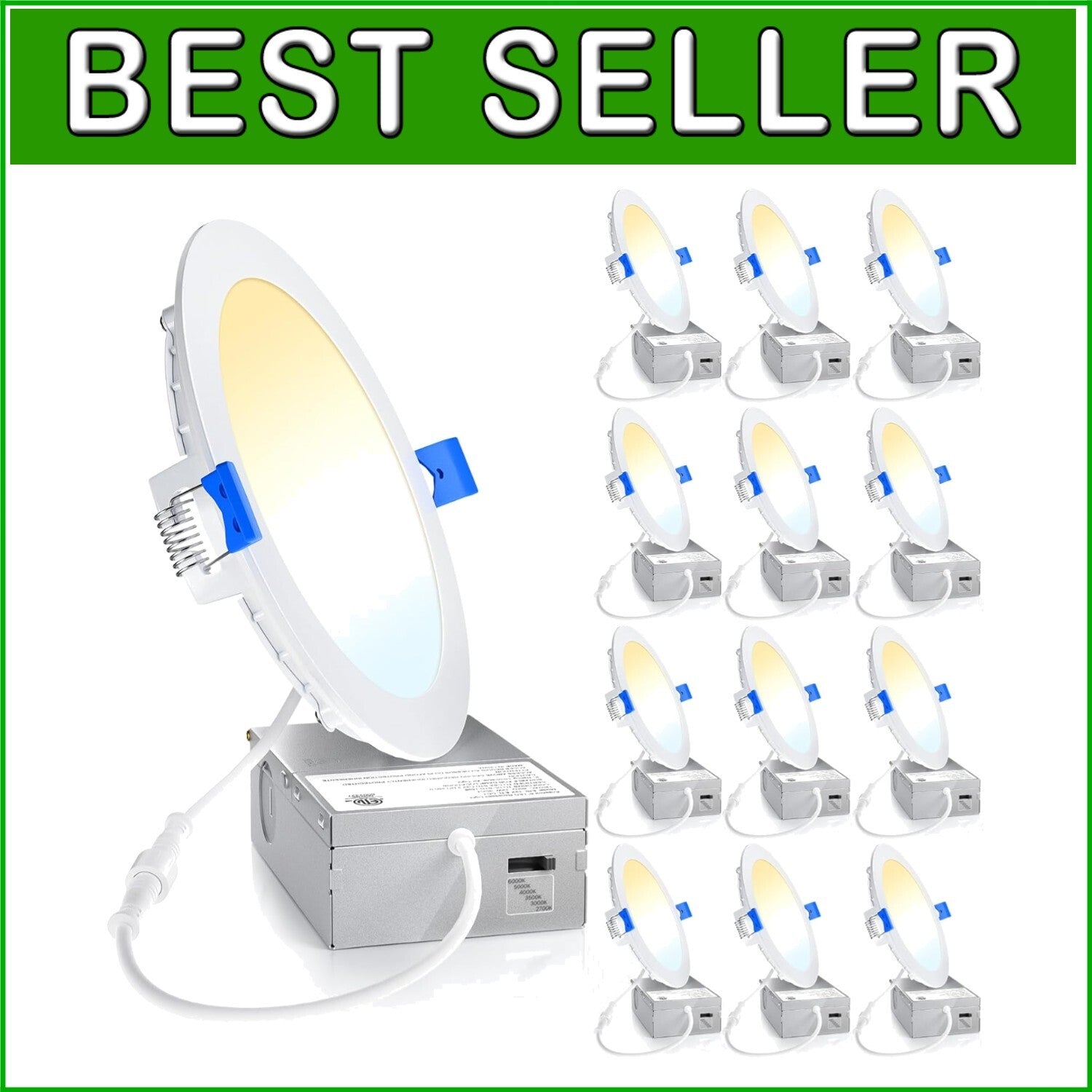 Energy-Efficient 6 Inch LED Recessed Lighting - 1050LM - ETL Certified Set