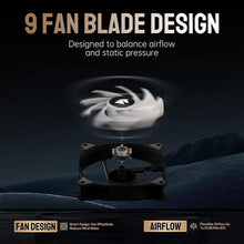 Load image into Gallery viewer, Durable 120mm PC Fans with Gold Wire LEDs - Silent Operation &amp; 30,000 Hour Life