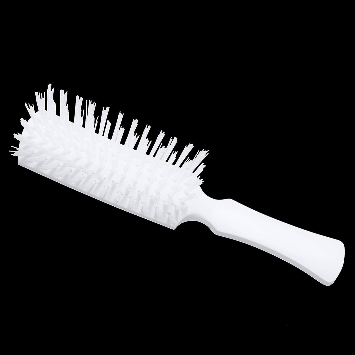 Stylish White Nylon Hairbrush with Durable Handle for Easy, Gentle Grooming