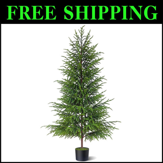 5FT Norfolk Pine Topiary - Realistic Artificial Tree for Indoor & Outdoor Decor