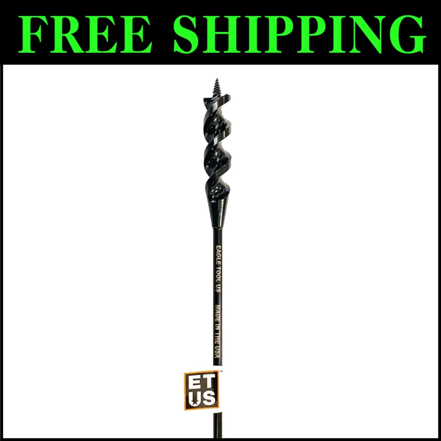 Aggressive Self-Feeding 3/4Inch Auger Bit, 36-Inch Long with Wire Fishing Holes
