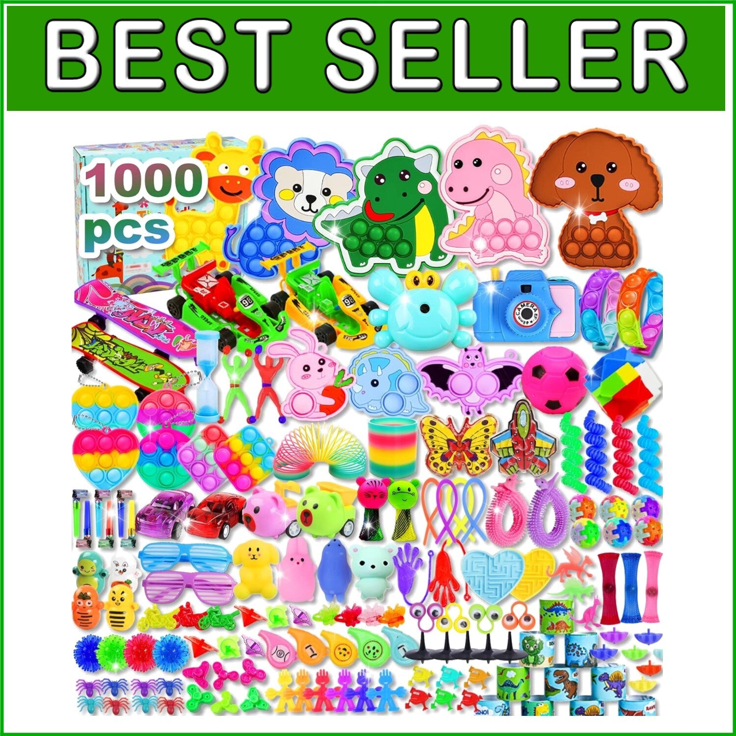 1000 Pcs Fidget Toys Bulk - Exciting Classroom Prizes & Goodie Bag Stuffers