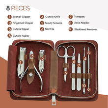 Load image into Gallery viewer, Ergonomic 8-Piece Manicure Kit for Men with Travel Case - Ultimate Grooming Gift