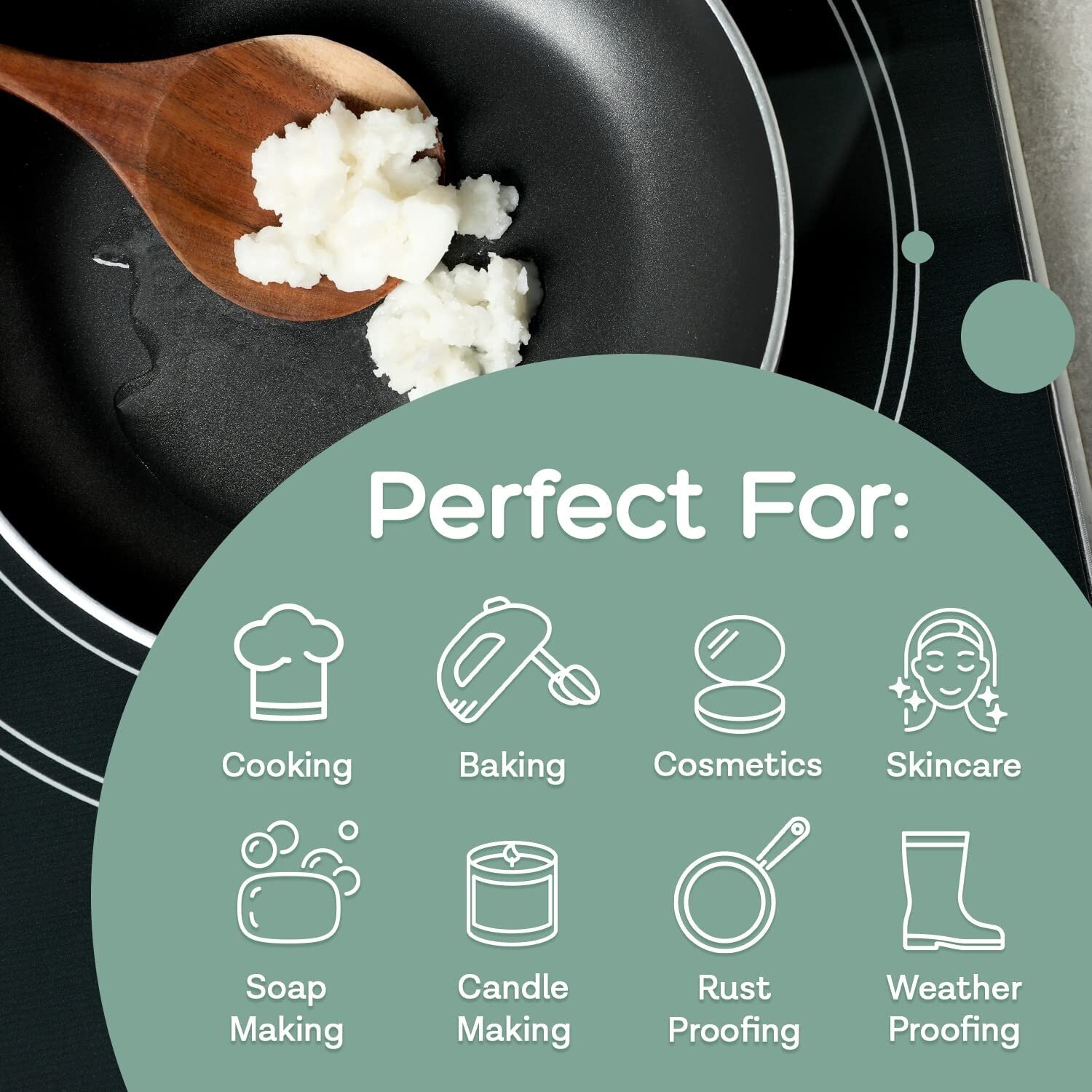 Food Grade MD. Life Pasture-Raised Beef Tallow - Versatile for Cooking & More