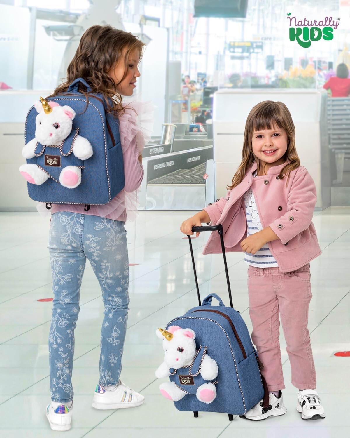 Lightweight Unicorn Kids Suitcase with Rolling Wheels - Ideal for 3-9 Years