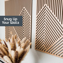 Load image into Gallery viewer, Versatile 2-Piece Mountain Wall Art with Oak Veneer Finish - Easy Install