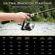 Load image into Gallery viewer, Sensitive and Strong Telescopic Fishing Rod Package - Ideal for Bass Fishing