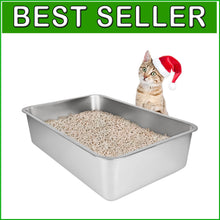 Load image into Gallery viewer, Eco-Friendly Large Cat Litter Pan - Stain-Free, Easy to Clean, Safe Design