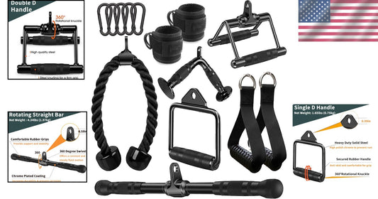 Multi-Functional Solid Steel Gym Attachments - Strengthen Your Training Routine