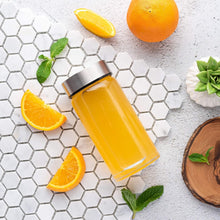 Load image into Gallery viewer, Reusable 10 oz Glass Bottles with Stainless Steel Lids - 4 Pack Privacy &amp; Style