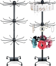 Load image into Gallery viewer, Versatile 2-Piece Rotating Jewelry Display with Hooks - Ideal for Home &amp; Retail