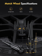 Load image into Gallery viewer, Premium 9/16-18 Spike Lug Nuts - 32 PCS Black Acorn Style for Dodge and Ford