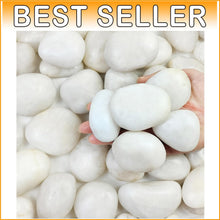 Load image into Gallery viewer, Elegant 20lbs White Pebbles - Ideal for Landscaping, Planters &amp; Creative Decor