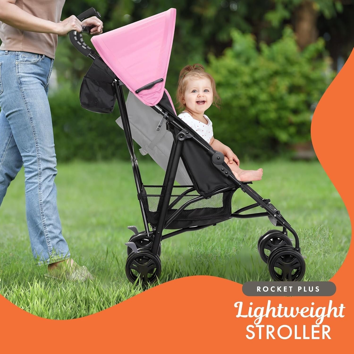 Stylish Petal Lightweight Stroller with Storage & Safety Features for Infants