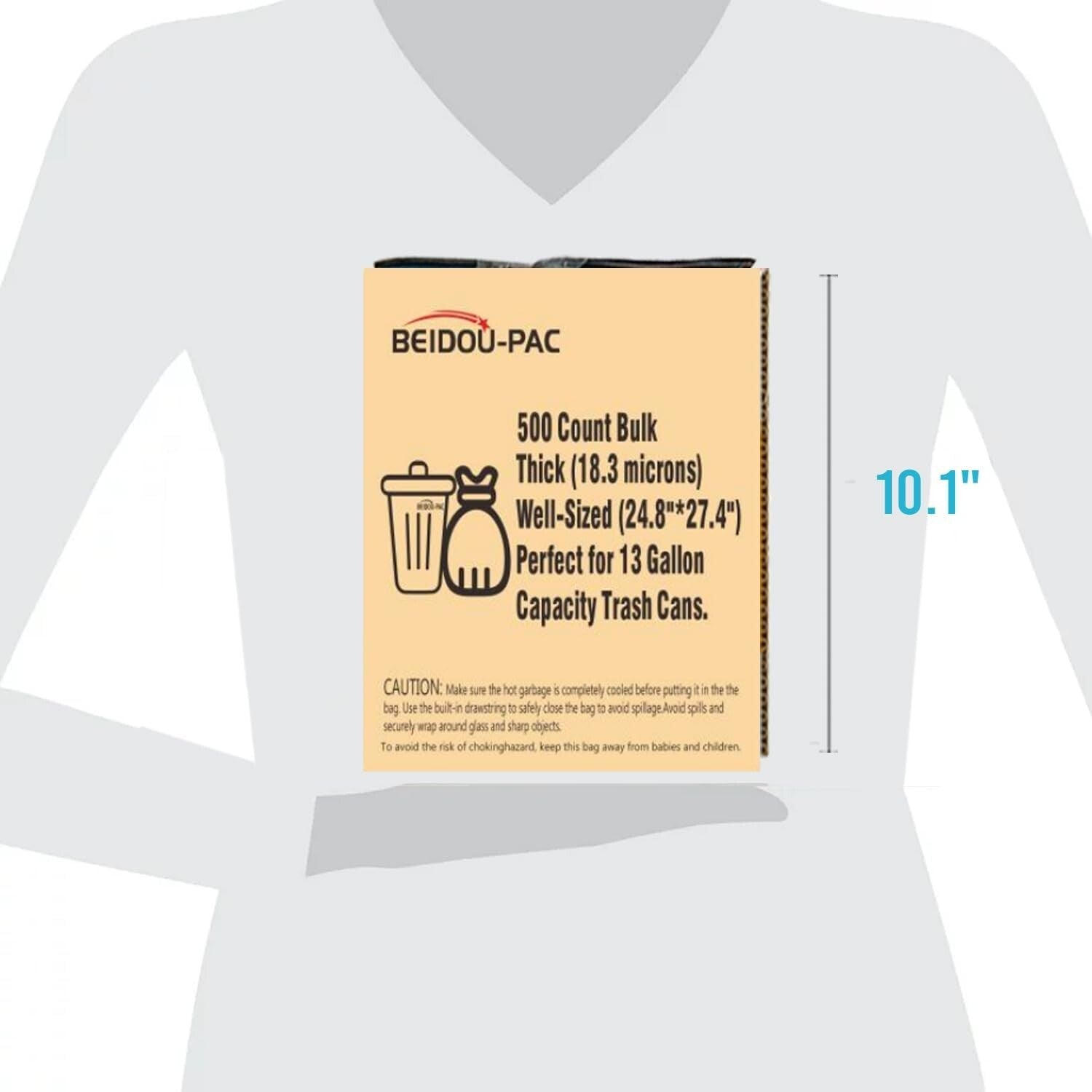 Durable 13 Gallon Trash Bags with Drawstring Closure - 500 Pack Value Option