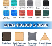 Load image into Gallery viewer, Waterproof 90% UV Protection Sun Shade Cloth with Grommets - 16' x 20' Wheat