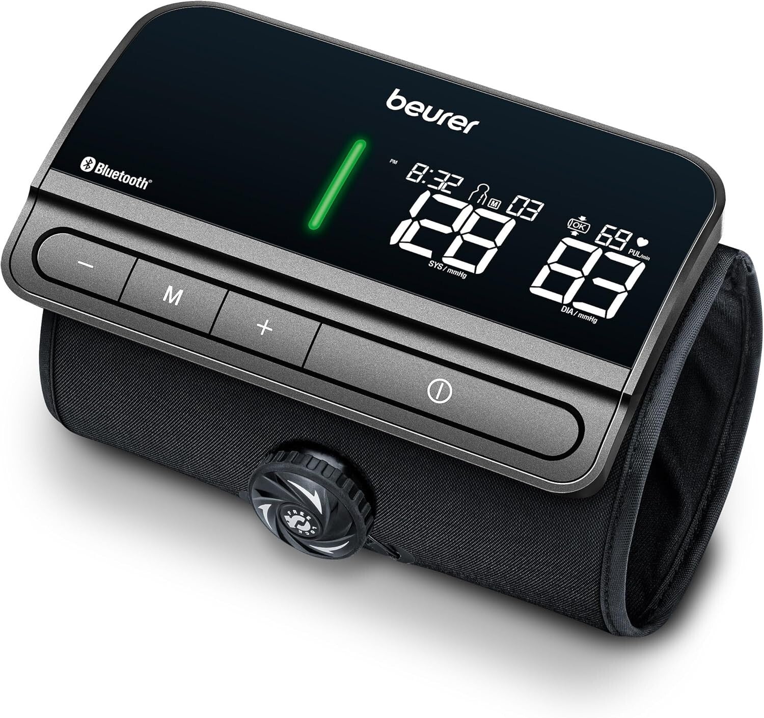 Automatic Blood Pressure Monitor with Bluetooth & Tubeless Arm Cuff - EasyLock