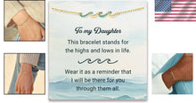 Load image into Gallery viewer, Meaningful Wave Bracelet in S925 Silver for Daughters &amp; Moms - Thoughtful Gift
