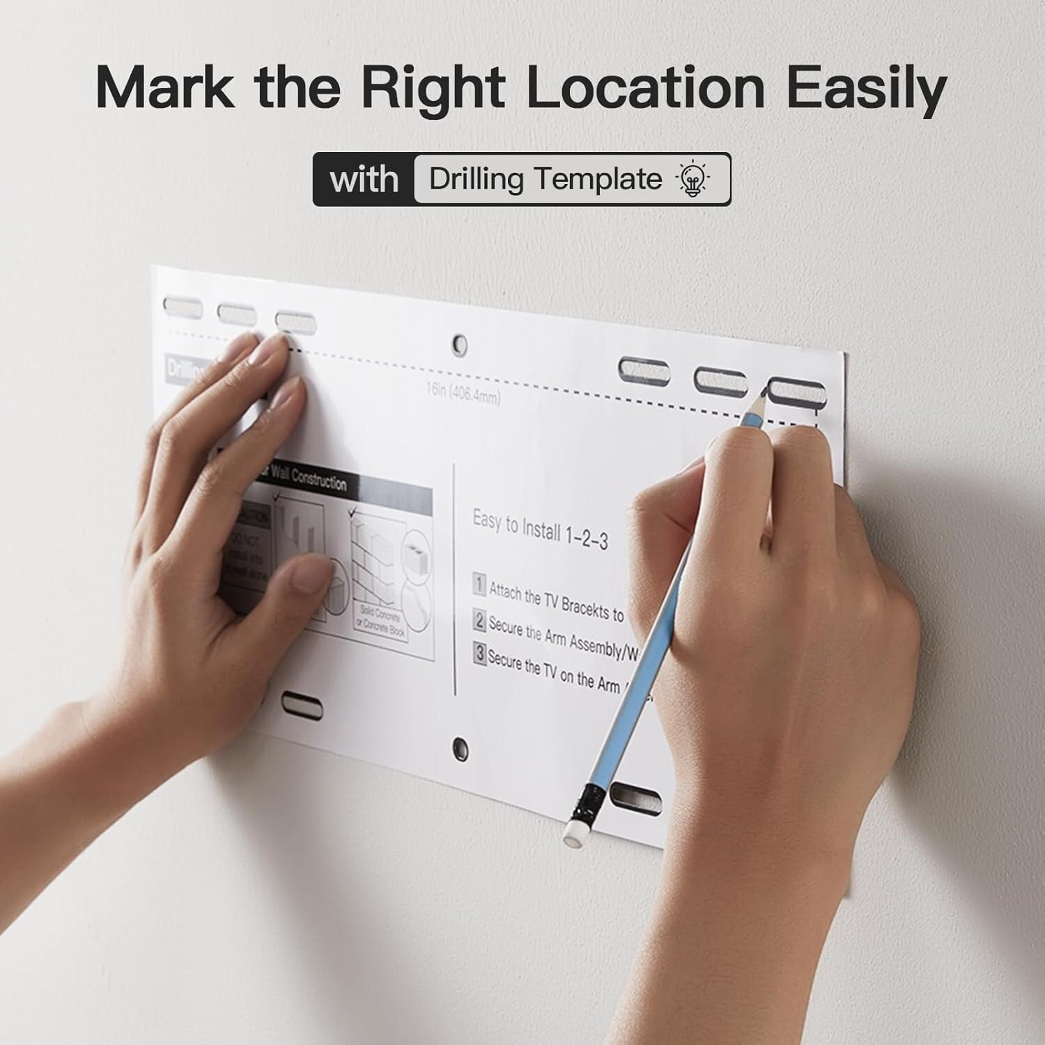 Durable TV Wall Mount for 37-75 Inch TVs - Max Load 132lbs with Level Adjustment