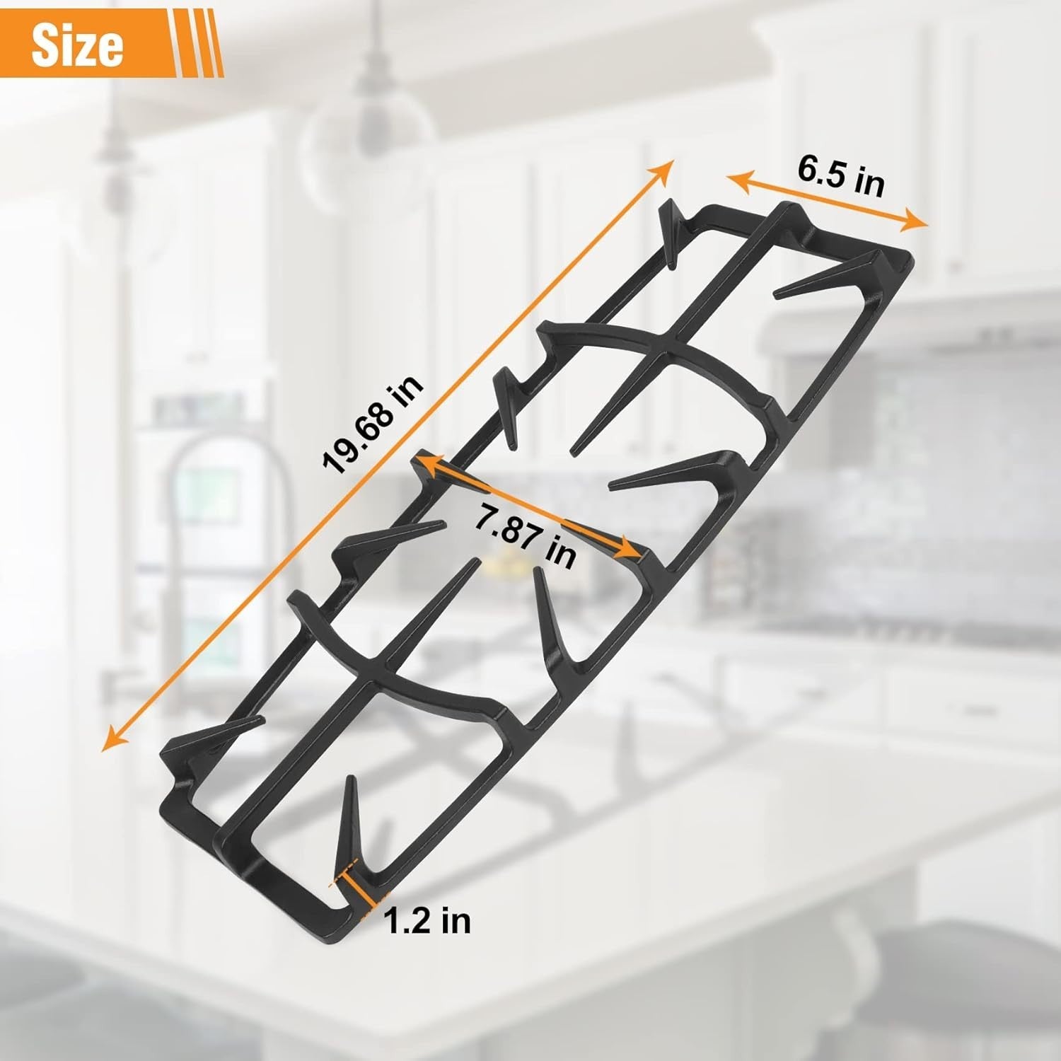 19.68" Coated Cast Iron Stove Grate Replacement - Fits Multiple Kenmore Models