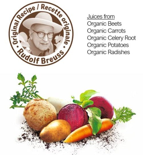 Detox with Breuss Vegetable Juice - 100% Natural & Non-GMO 16.9 Fl Oz, 6-Pack