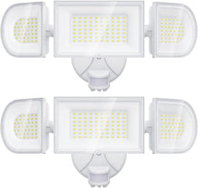 Load image into Gallery viewer, 9000 Lumens Bright Motion Sensor Flood Lights - 3 Adjustable Heads for Security