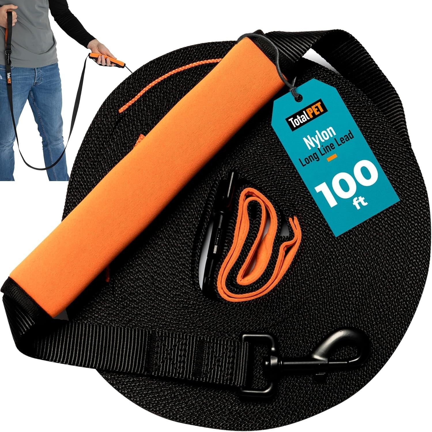 Durable 100ft Dog Training Leash - Perfect for Large/Small Breeds & Recall