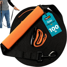 Load image into Gallery viewer, Durable 100ft Dog Training Leash - Perfect for Large/Small Breeds &amp; Recall