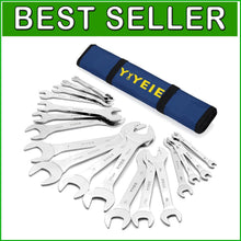 Load image into Gallery viewer, Professional 18-Piece Metric &amp; SAE Wrench Collection - Polished Chrome Finish