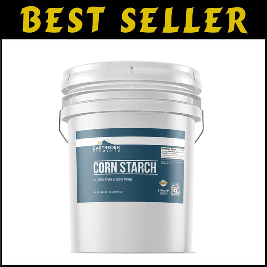 Mess-Free 5 Gallon Corn Starch - Pure Thickening Agent for Sauces & Gravy