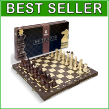 Load image into Gallery viewer, Handcrafted 21-Inch Beech and Birch Wood Chess Set – Perfect Gift for All Ages