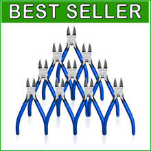 Load image into Gallery viewer, Flush Cutting Pliers 10 Pack - 6-Inch Wire Cutters for Jewelers and Crafters