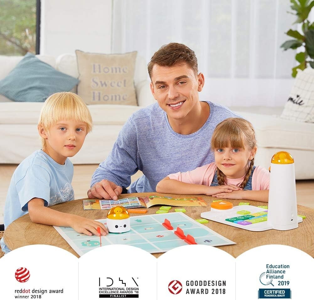 Educational STEM Coding Robot for Ages 4-10 with 37 Coding Blocks and Challenges