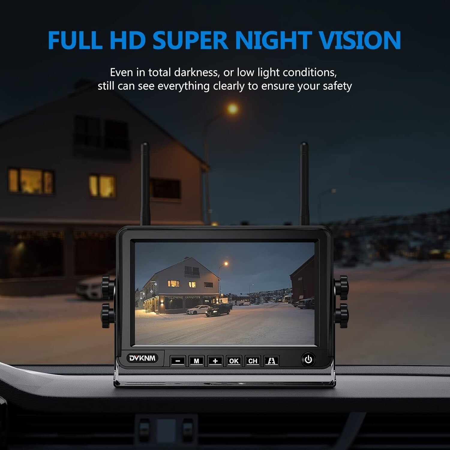 Rechargeable Wireless 1080P Rear View Camera System with Night Vision
