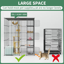 Load image into Gallery viewer, Multi-Pet Metal Cat Cage with 6 Access Points - Ideal Playpen for Cats &amp; More