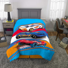 Load image into Gallery viewer, Twin/Full Hot Wheels Kids Comforter – Reversible Microfiber with Race Car Design