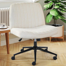 Load image into Gallery viewer, Comfortable Armless Criss Cross Chair with Wheels – Ideal for Study and Office