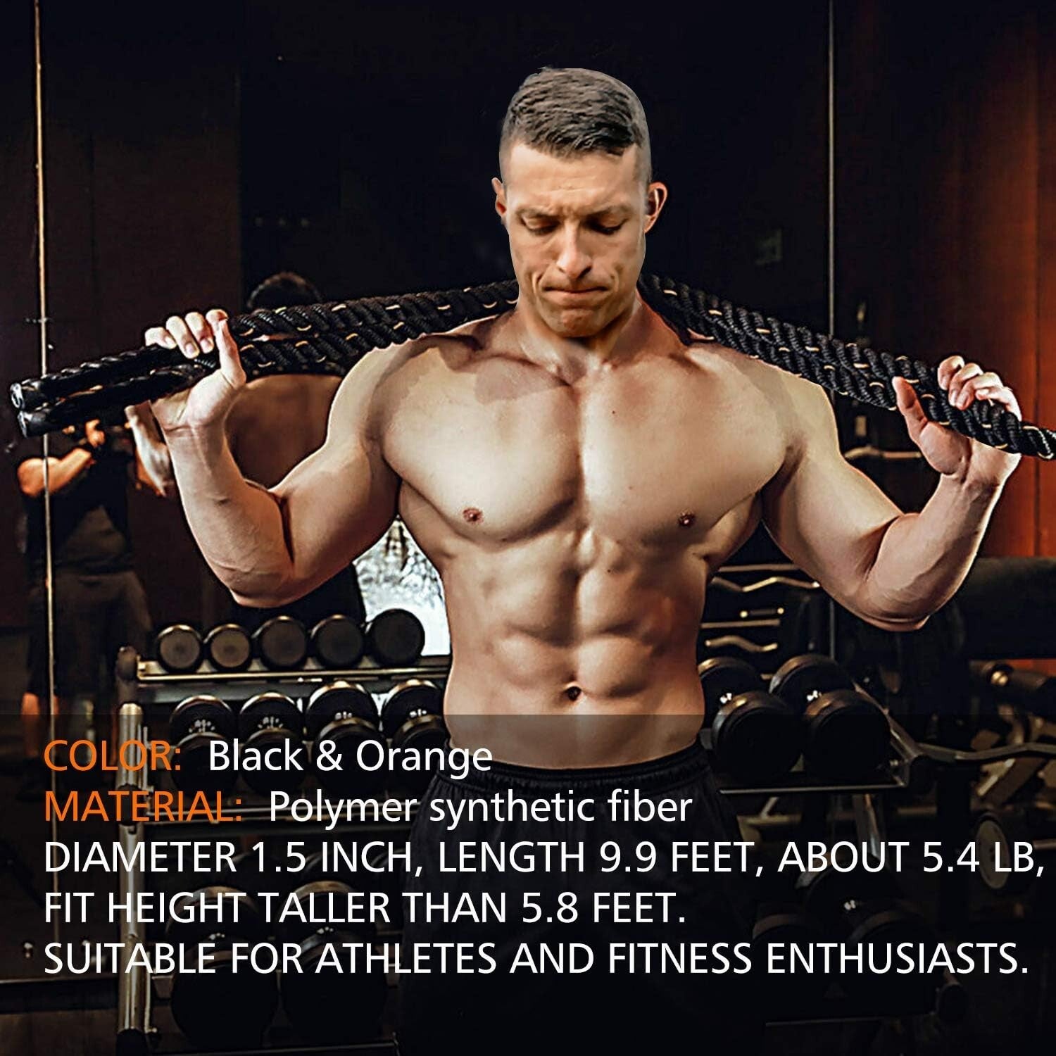 Durable Weighted Skipping Rope 5.4LB | Perfect for Cardio and Strength Training