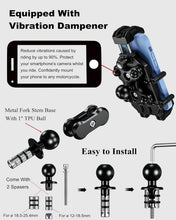 Load image into Gallery viewer, Vibration Dampener Anti-Theft Motorcycle Phone Mount for 5.4''-7.2'' Smartphones