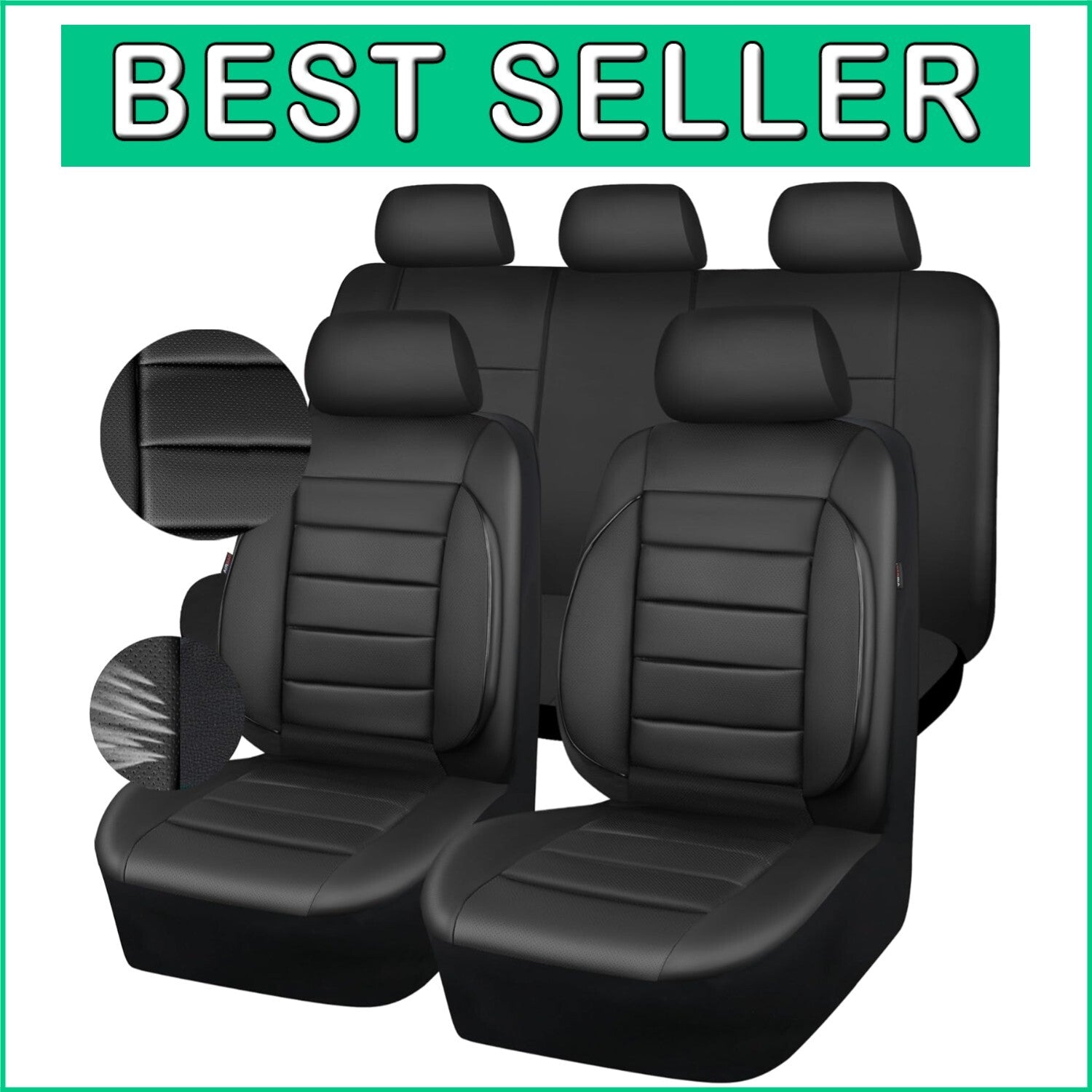 Fashionable Universal Fit Leather Seat Covers with Full Coverage Protection