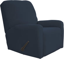 Load image into Gallery viewer, Large Checkered Sofa Cover in Dark Blue - Soft Spandex Recliner Protector