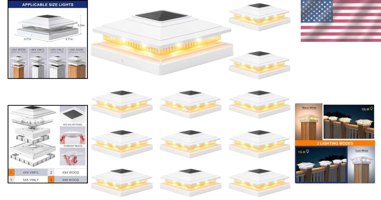 Durable Solar Fence Post Lights – Easy Install & Maintenance-Free Outdoor Decor