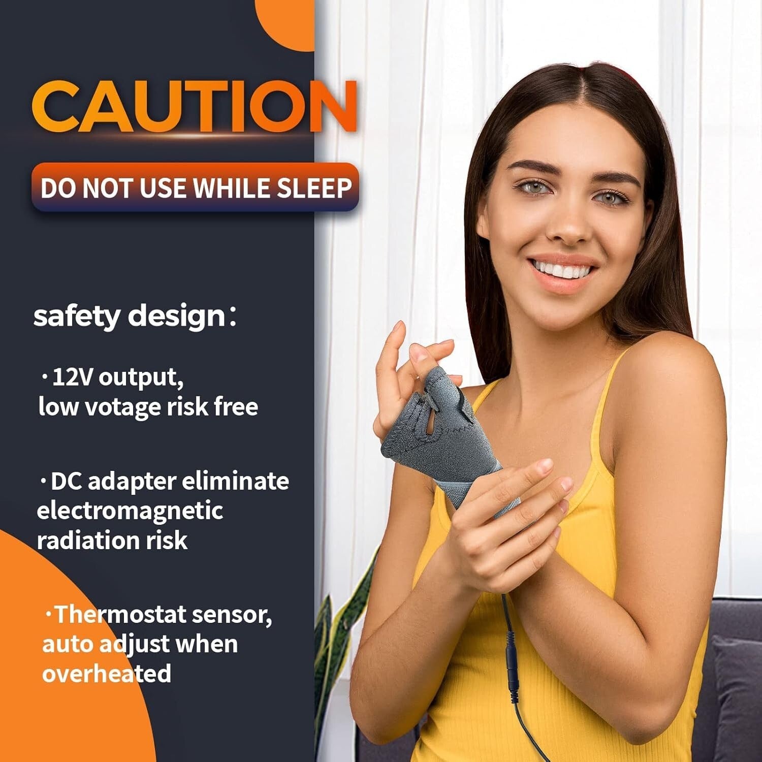 Dual-Sided Heating Pad for Thumb & Wrist - Adjustable Fit for Enhanced Recovery